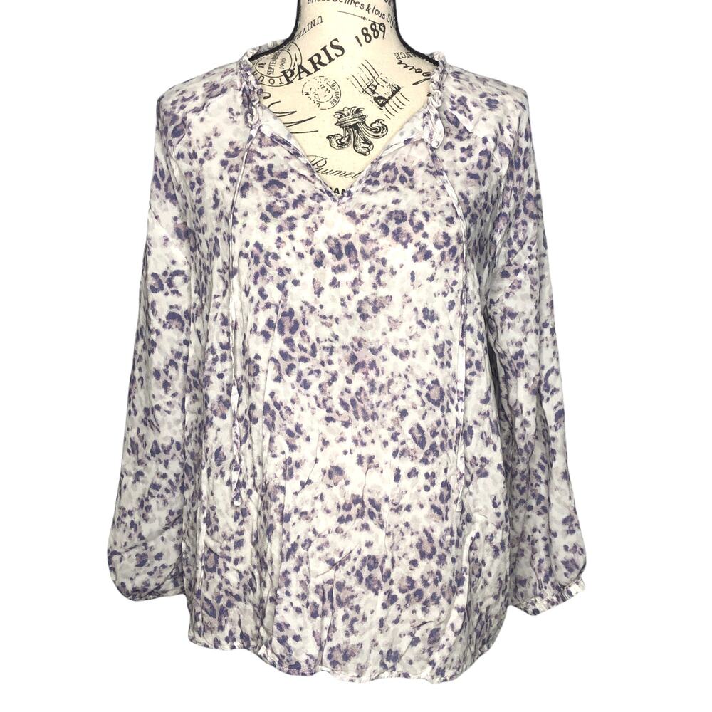 Cloth & Stone (L) Anney Ruffle Detail Top - Light Purple Stitch Fix Blouse